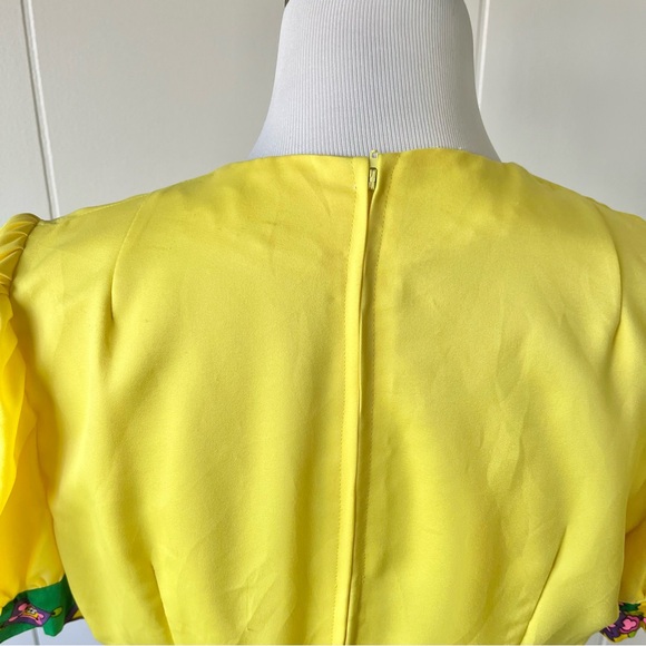 Vintage Yellow Patchwork Maxi Dress - Picture 6 of 10